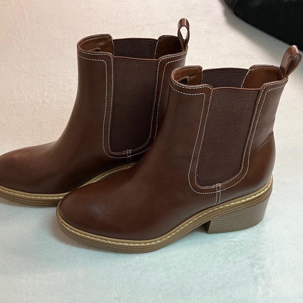 Marc Fisher Rich Brown Ankle Booties